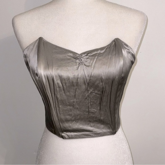 Nordstrom Other - Vintage Nordstrom’s Lingerie Silk bustier Corset Strapless Top With Boning